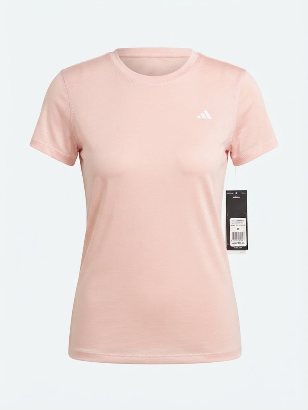 NWT Adidas Women's Tech Tee Heather Sandy Pink Athletic Short Sleeve T-Shirt M
